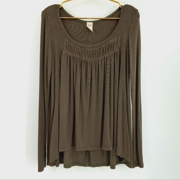 Free People We The Free Love Valley Soft Stretch Ribbed OliveGreen/Brown Size S - Picture 13 of 14
